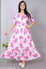 New Floral Dress With Digital Floral Print