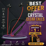 Wappler™ Stylish BT 235V2 Black Bluetooth Neckband | Super Bass & High Sound | Wireless Neckband | Best Neckband | Bluetooth Earphones | Bluetooth Headphones