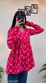 Trendy Grils  V -Neck Top