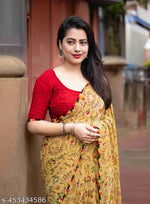 Georgette Printed Saree (With Lace Border)