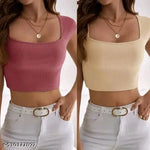 Stylish Deep neck crop for women
