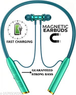 Ubon CL-410 in-Ear Wireless Neckband | Playtime 45 Hours,| 450 Hour Standby Time, Quick Charge | Magnetic Earbuds | Tangle Free Brided Cable, Bluetooth Headset with Mic for Phone Calls Music (Blue)