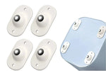 Self Adhesive Mini Swivel Casters Wheels 4 Pc (Pack of 1)