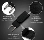 Metal Adjustable No Buckle Belts for Men and Women with Hook (2Pcs)