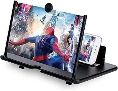 8 Inches HD Screen Magnifier 3D Smart Mobile Phone Movies Amplifier Portable Phone Projector for All Smartphones (Multicolor)