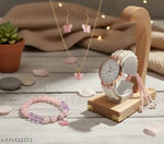Flower Pattern Analogue Women's or Girls Watch (Rose Gold White)