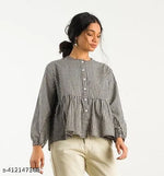 Casual Polyester Blend Round Neck Long Sleeves Animal Printed Black Stylish Top (