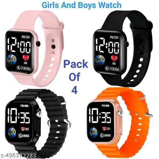Digital Sport Girls Watch And Boys Watch Combo 4 Best Seller