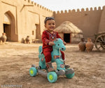 Chetak Convertible Playful Pony for Kids in Pink and Grey - Multifunctional Playmate for Children