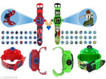 SUPER HERO, CARTOON CHARECTOR, ANGREE BIRD AVENGERS,DOAREAMON,BARBIE DOLL,BENTEN ,ME2, 24 IMAGE PROJECTOR , TOYS CUM DIGITAL WATCH FOR KIDS,BOYS&GIRLS.