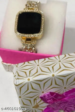Digital Watch Combo - For Women Luxury LED Touch Screen CZ Stone Bracelet Watch Eleegant Timepiece