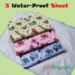 Waterproof Sheet for Baby Boy and Girl || Newborn Baby Comfortable Spongy Plastic Mat for 0 to 6 Month || Washable / Reusable Bed Sheet ( Pack of 3 )