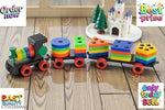 7 Ring Colorful Teddy Rings with Smiley Stacking Play Set Toy for Kids (Multicolor)