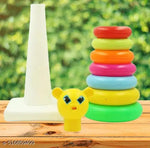 7 Ring Colorful Teddy Rings with Smiley Stacking Play Set Toy for Kids (Multicolor)