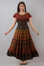 Trendy & Stylish printed dress for women & Girls (Black)