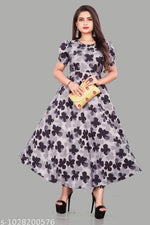 Women Flower Printed Maxi Dress