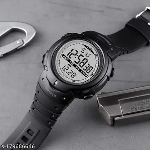 White Dial Multi-Functional Automatic Waterproof synthetic Green Strap Sport Digital Watch - For Boys