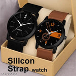 Blue Dial Analog Watch for Men – Stylish Silicone Strap, Quartz Movement, Waterproof & Scratch-Resistant | Sleek, Professional Look for Office, School & Casual Wear | Premium Branded Watch Under 300