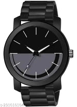 BEST QUALITY BEST PRICE Classy Analogue Black Dial Tranding  Pu Belt Watches For Men Boys