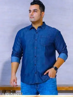 Men Blue Slim Fit Opaque Casual Shirt