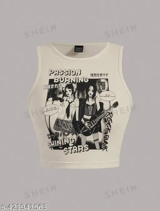 Jagsons  Womens & Girls Summer Graphic Printed Tank Top