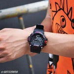 Combo Offer For Mens Digital Dial Black Solid Design Strap Multi Functional with Backlight Sports Watch for Men & Boy- Branded and trandy Black Color Strap Waterproof Digital Sports Watch for Men's Kids Watch for Boys Watch for Men Pack of 1