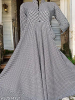 Sale price live Gown for Women , White chess gown for women,women one piece dress