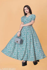 Women Flower Printed Maxi Dress