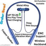 Transparent Bluetooth Neckband | 48Hrs Playtime | 4 Voice Changer Modes | HD Sound | Noise Isolation | High-Quality Mic | Type-C Fast Charging ( Green | Pack Of 1 )