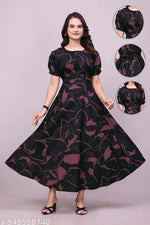 Trendy & Stylish printed dress for women & Girls (Black)