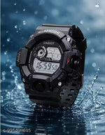 Combo Offer For Mens Digital Dial Black Solid Design Strap Multi Functional with Backlight Sports Watch for Men & Boy- Branded and trandy Black Color Strap Waterproof Digital Sports Watch for Men's Kids Watch for Boys Watch for Men Pack of 1