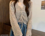 Notty Girl Boho Floral Crochet Button-Front Vest Top