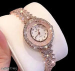 Amigos_ luxury watches women's niche high-end diamond quartz watch student rose gold Roman pattern full of diamond women's watch