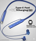 BT-Transparent Neckband Bluetooth Earphones (Purple) Exclusive Transparent Design | 72 Hours Playtime | HD Sound & Deep Bass | Type-C Fast Charging