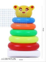 7 Ring Colorful Teddy Rings with Smiley Stacking Play Set Toy for Kids (Multicolor)