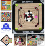 CARROM BOARD 20*20 INCHES , LUDO & SNAKE , CARROM COINS 20 PCS. , POWDER & STRICKER A40