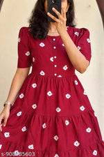Women's Rayon Printed Anarkali Kurta Women & Girls | Women's Kurtas & Kurtis