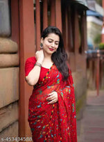 Georgette Printed Saree (With Lace Border)