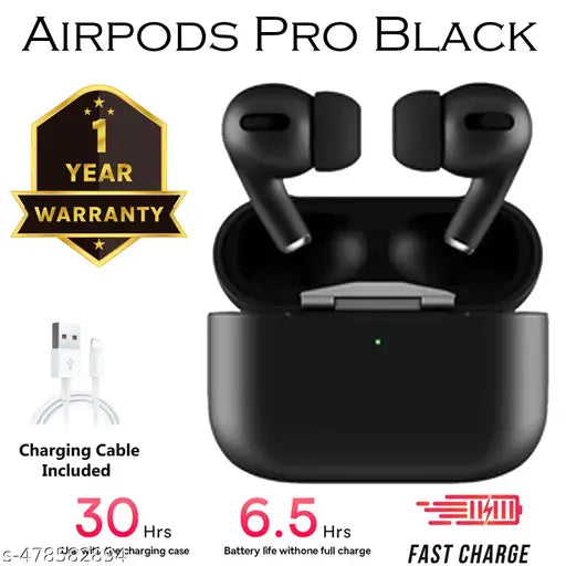 AirProd Pro Black, TWS Bluetooth Wireless Bluetooth Headphones Earbuds With Best Quality Wireless Bluetooth Headphones & Earphones Supported All Android & IOS Devices Bluetooth Headset