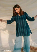 BLUEPRINTED COTTON TOPS FOR GIRLS
