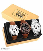 Rosra Golden Formal Watch For Men's Ring +Chain Freue (MOR RING+ CHAIN) For Men's