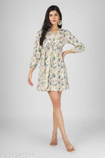 Striped Mini Dress with Flared Sleeves Casual Summer Vibes