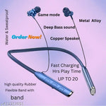 Wireless Bluetooth B-235 Neckband with Mic Powerful Stereo Sound Quality Bluetooth Headset (Black, True Wireless)