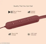 Dual Pairing Bluetooth Neckband with 50 Hours Playtime – In-Ear Wireless Headset (Red)Sk