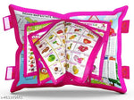 Amrut Internationals Kids Cotton Abcd Learning Toys Cushion Best For Birthday Gift, Red Colour Kids Learning Cushion Book