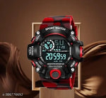 Motugaju Digital Watch Shockproof Automatic Army Red Blue Color Strap Waterproof Digital Sports Combo Watch for Men Kids Watch for Boys Watch for Men Pack of 2