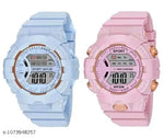 Fashion Kids Digital Date and Time Black Dial LED Watch for Stylish Kids Unisex Birthday Gift Digital Children Watch for Boys & Girls | Pack of 2