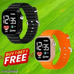 Black + Neavy blue 2qty ultra combo digital watch men & women