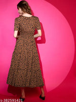Sheetal Associates Women V-Neck Fit and Flare Midi/Calf Length Maroon Dress