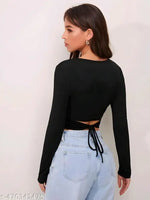 Contrast Neck Full Sleeve Top